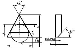ГОСТ 19084-80 Стружколомы сменные многогранные твердосплавные трехгранной формы. Конструкция и размеры